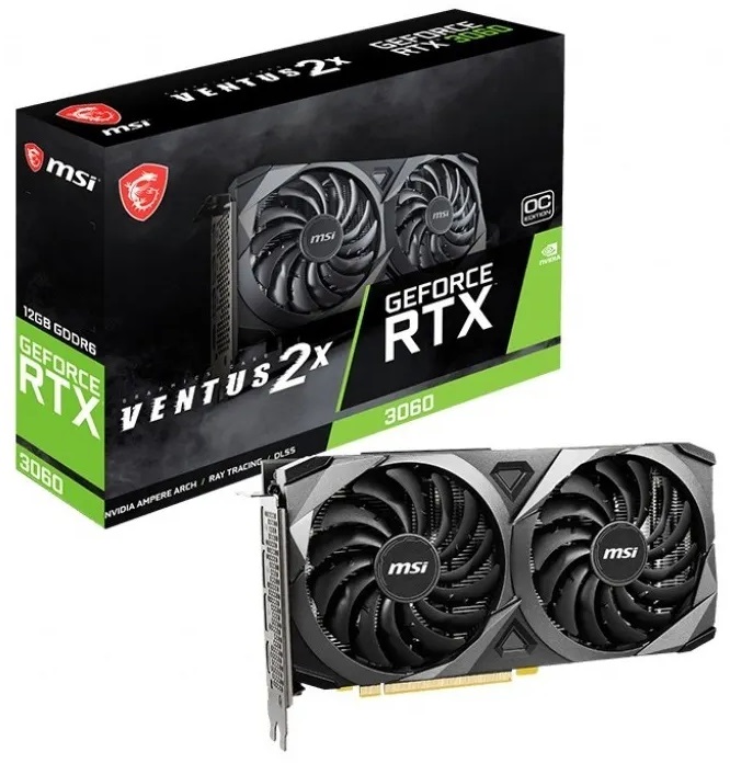 VIDEO PCI-E 12GB GEFORCE RTX 3060 MSI VENTUS 2X 12G OC DDR6