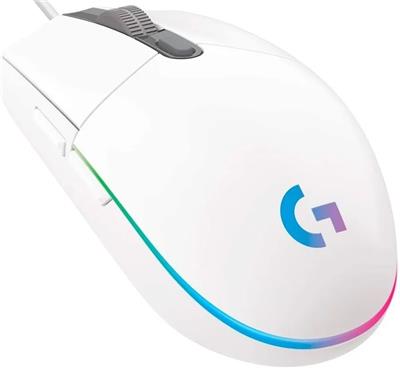 MOUSE LOGITECH G203 LIGHTSYNC RGB WHITE GAMING