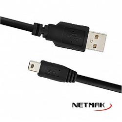 CABLE USB A MINI USB 5 PINES 1.5 M NETMAK NM-C20