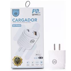 CARGADOR DITRON SK-PA402 1 USB Y 1 USB-C QC3.0 PD 20W