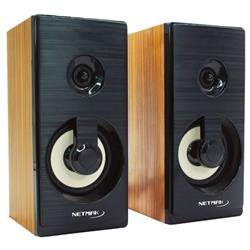 PARLANTES NETMAK 2.0 NM-BORA WOOD USB